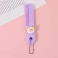Joli mini peigne à cheveux de dessin animé violet brosse portable pour les étudiants usage - Petit agneau (avec chaîne à billes)