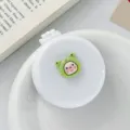 Brosse à cheveux pliante portable avec miroir et design de grenouille de dessin animé, mini brosse. - Grenouille