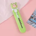 Mini cúter portátil y bonito, diseño de animales de dibujos animados, cortador de oficina seguro. - Rana