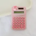 Cute pink mini electronic calculator with bunny decor, portable for school and office use. - Pink Little Rabbit (Glossy)