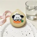 Portable folding makeup mirror air cushion comb cute cartoon puppy massage hairbrush for daily use - Yellow Carrot Dog