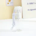 Tragbare nachfullbare Mini Reise Spruehflasche mit weisser Kordel fuer Fluessigkeiten. - Umhängeband / Transparent