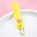 Mini peigne à cheveux mignon de dessin animé pour filles, brosse portable design jaune. - Petit poisson (avec chaîne à billes)