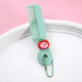 Mini peigne à cheveux fraise dessin animé vert avec chaîne de perles, outil de coiffure mignon. - Tomate (avec chaîne à billes)