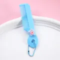 Mini peigne a cheveux bleu avec etoile de dessin anime, brosse demelante portable. - Étoile bleue (avec chaîne à billes)