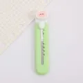 Groene schattige schaap mini hobbymes, draagbare doosopener en studenten papier snijgereedschap. - Wit Lam