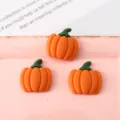 Orange pumpkin resin charms flatbacks for DIY phone case, hair clip and craft making. - Pumpkin