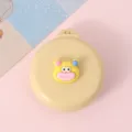 Brosse à cheveux pliante compacte avec miroir, modèle design dessin animé jaune mignon. - Poupée rigolote jaune