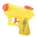 Mini transparent yellow plastic water gun, summer outdoor beach toy for kids and children. - Yellow