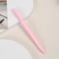 Macaron pink retractable gel pen for smooth writing student office stationery items. - Pink