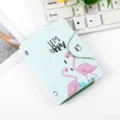 Süßes Flamingo Druck Kartenetui Brieftasche Mehrfachschlitz kompakte PU Leder Kartenhülle - Muster mit 2 Vögeln