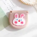 Mini kit de couture lapin mignon, boîte de rangement rose portable pour dortoir et maison. - Lapin espiègle rose