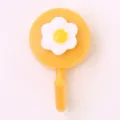 Cute cartoon yellow wall hook with flower design, perfect for home dorm room wall hanging use. - Resin Style - Yellow Plumeria