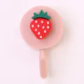 Cute strawberry wall hook pink adhesive key holder for dorm room decor sticky hanger - Resin Style - Strawberry