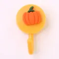 Cute pumpkin wall hook, cartoon design key hanger, convenient punch-free sticky hook for home. - Resin Style - Pumpkin