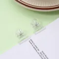 Transparent small binder clips plastic document clamps paper organizer for office school home - Mini (22mm)