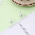 Transparent plastic binder clips for office and school document organization, durable and clear. - Medium (38mm)