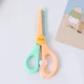 Cute cartoon children safety scissors, DIY handicraft paper cutting tool for kids school. - Duck
