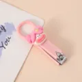 Rosa Cartoon Puppe Nagelknipser, niedliches klappbares Manikuere Werkzeug fuer die Nagelpflege. - Großmaul-Puppe mit Zöpfen