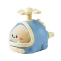 Helicóptero de animales lindo juguete de fricción con silbato para niños, azul y beige. - Púrpura