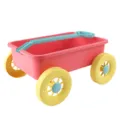 Kids beach wagon toy children sand digging cart colorful plastic outdoor play tool bucket - Red
