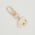 Cute cartoon metal keychain, adorable animal bag charm and key ring accessory for daily use. - Hook Style - Little Yellow Dog