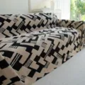 Copridivano bohemien ispessito coperta in maglia, comoda e calda fodera geometrica soggiorno. - Stile Cubo / 180x130cm / Marrone