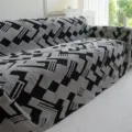 Copridivano geometrico bohémien ispessito, telo arredo double face per soggiorno autunnale. - 180x130cm / Grigio