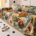 Boho anthiko kalumma kanape kouberta gia to saloni, pagkosmia prostasia epiplon - 180*130 (Μικρή μονοθέσια θέση) / Πολύχρωμο Λουλούδι