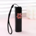 Flacone Spray Mini Portatile, Dispensatore da Viaggio Nero con Grazioso Cordino Orsetto - Modello con cinturino da polso - piccolo orso / 10ML