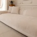 Thickened simple chenille sofa cushion textured sofa cover universal four seasons home use - Pillowcase (45x45cm) / White