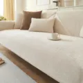 Solid color anti-slip sofa cushion cover cozy living room home textile breathable fabric - 70x70 Pack / White