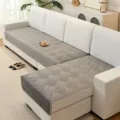 Grauer Ultraschall Kurzplüsch Sofa-Sitzbezug rutschfest minimalistische Couchmatte Heim - Youman-Stil / 70x70cm / Dunkelgrau