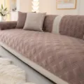 Moderne minimalistische gesteppte Plüsch Sofabezug Set, rutschfest Samt Wohnkultur. - Geman-Stil / 70x70cm / Dunkelbraun