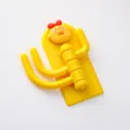 Süßer Cartoon rotierender Wandhaken Klebe Mehrzweck Halter für Wohnheim Zimmer - Gelbes Küken mit Schleife