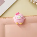 Grazioso ciondolo in resina a forma di animale rosa per custodia telefono fai da te. - Pinguino Rosa