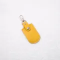 Estuche de llaves de cuero PU amarillo funda protectora para llaves de coche y tarjetas - Rectángulo-Amarillo