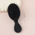 Mini brosse à cheveux noire, variante de peigne de massage à coussin d'air portable pour soins. - Brosse Plate Noire