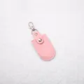 Bolsa para llaves retráctil de cuero PU rosa estuche de llave de coche llavero Variante - Rectángulo Rosa