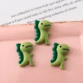 Χαριτωμένα πράσινα δεινόσαυρος ρητίνης charms για DIY θήκη τηλεφώνου χειροποίητα αξεσουάρ. - Δεινόσαυρος
