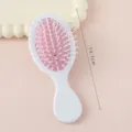Mini brosse a cheveux coussin d'air portable pour enfants femmes, rose et blanche massage. - Brosse pneumatique contrastée rose et blanc