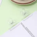 Transparent plastic binder clips multifunctional paper clamps for office school student use - Large (50mm)
