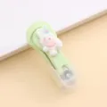 Cortauñas plegable verde lindo con decoración de conejito lindo y funda protectora. - Gorro de cumpleaños de conejito