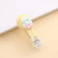 Cortauñas plegable lindo con funda protectora, herramienta de manicura de conejo de dibujos animados. - Conejo Blanco con Gafas