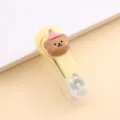 Cortauñas plegable bonito con diseño de oso y funda protectora para manicura en casa - Oso con Sombrero