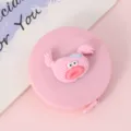 Metro a nastro retrattile portatile da 1,5m con grazioso design di bambola rosa per misure. - Bambola con capelli rosa