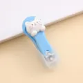 Cortauñas lindo de gato azul con cubierta protectora transparente herramienta manicura - Gato