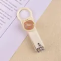 Cute cream style portable nail clipper with bear donut design stainless steel manicure tool - Cream Style - Coffee Donut