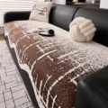 Jacquard verdichteter Sofabezug weicher Halb-Samt klassischer Stil Sofakissen für Wohnzimmer - 70*70 / Braun