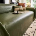 Funda de Sofá de Piel Sintética Verde, Protector Impermeable Liso para la Sala - 180x150cm / Verde